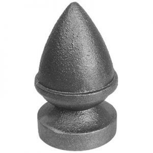 126  1 3/4"RD. CAST SPEAR CAP 2 3/4"W x 4 1/4"H (CUSTOM ORDER)