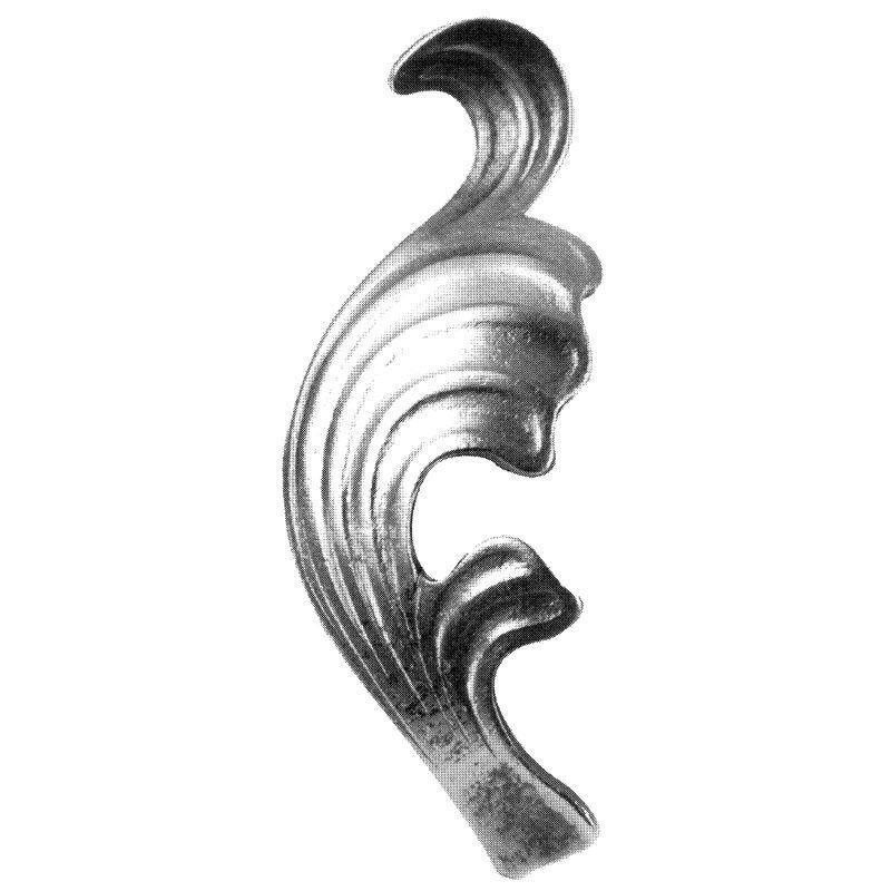 136/10  3mm HOT STAMPED LEAF 70 x 160mm - RIGHT