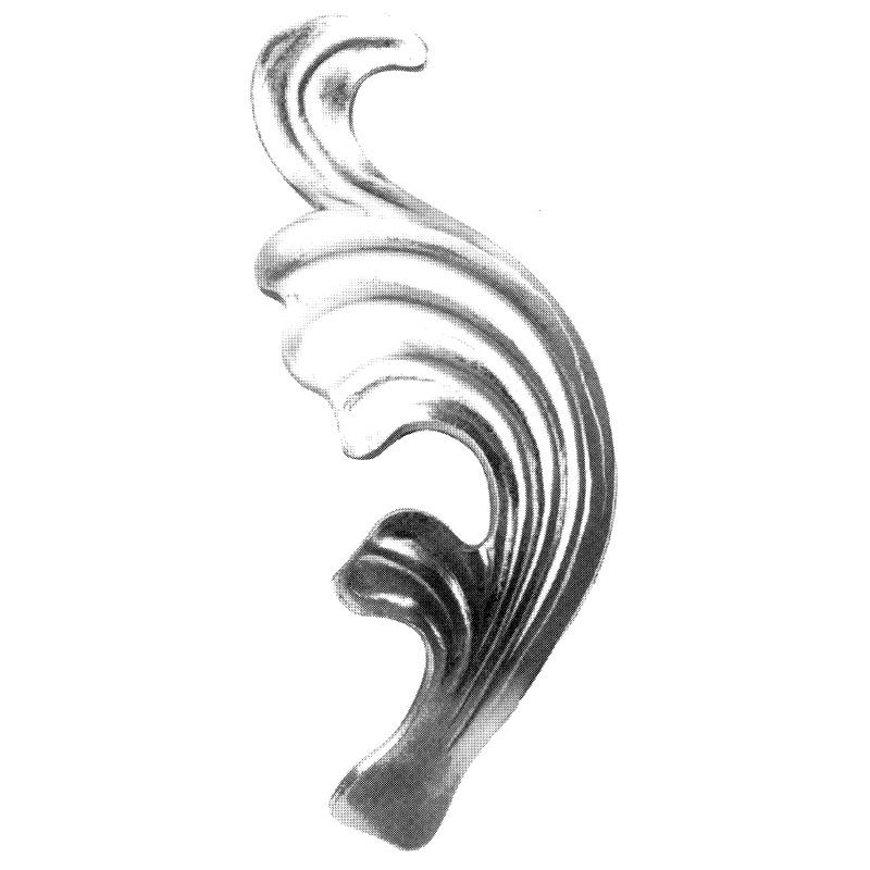 136/11  3mm HOT STAMPED LEAF 70 x 160mm - LEFT