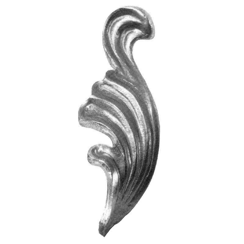 136/12  3mm HOT STAMPED LEAF 30 x 90mm - LEFT