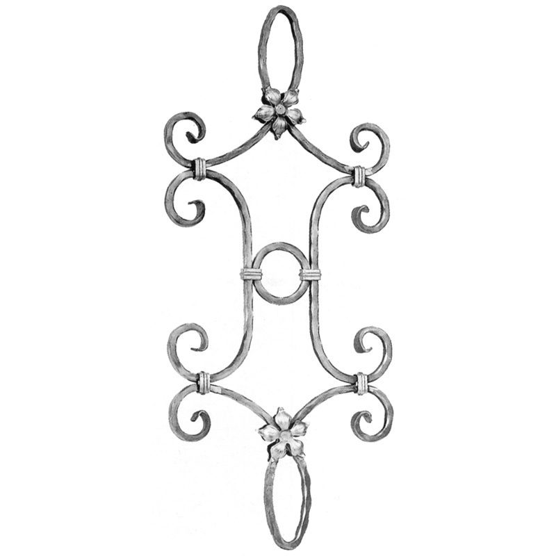 479/2  12mm SQ. FORGED PANEL 385 x 900mm