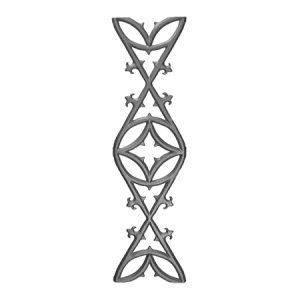 630  CAST MODERN DESIGN RAILING PANEL 8" x 30"