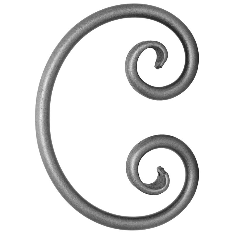 634/8  14mm RD. FORGED C-SCROLL 160 x 225mm