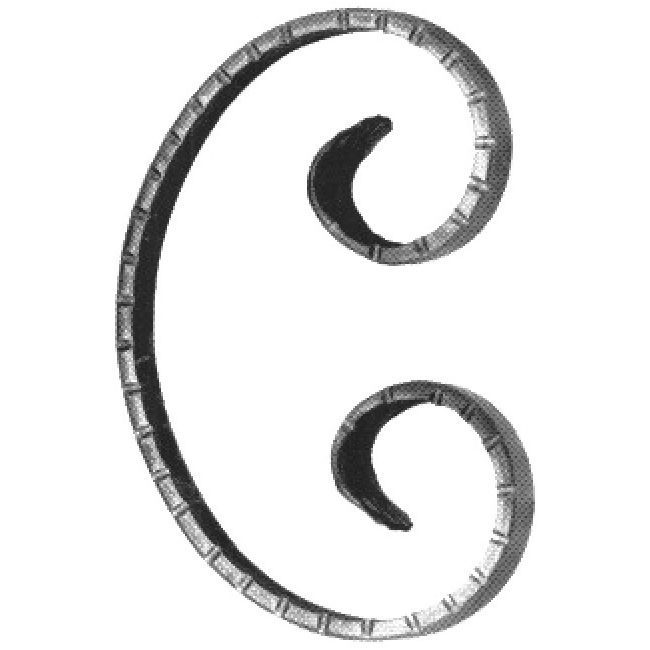 64/G/3  12 x 6mm FORGED C-SCROLL 105 x 150mm