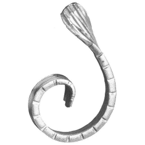 64/G/4  12 x 6mm FORGED SCROLL 60 x 105mm - LEFT