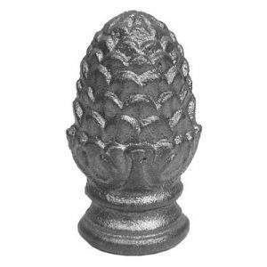 657-XS  1"RD. CAST PINEAPPLE 1 1/4"W x 2 1/4"H