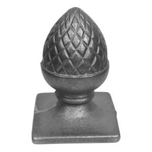 657-Z  4"SQ. CAST PINEAPPLE 6"H