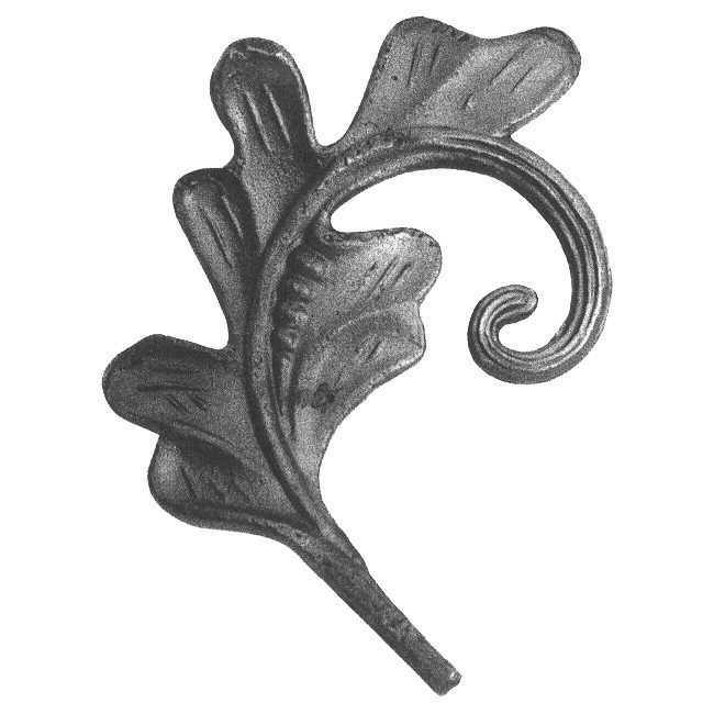 663/1  16 x 6mm MALLEABLE CAST LEAF 110 x 140mm - RIGHT