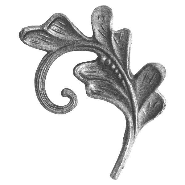 663/2  16 x 6mm MALLEABLE CAST LEAF 110 x 140mm - LEFT