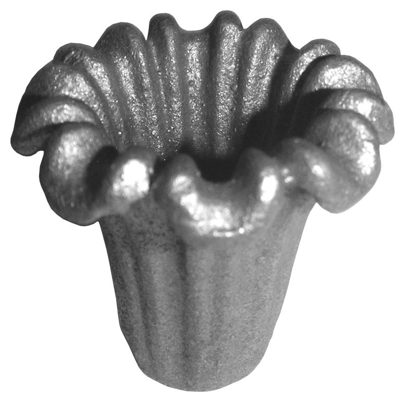 664/3  40mm MALLEABLE CAST FLORAL CANDLE CUP 40mm H