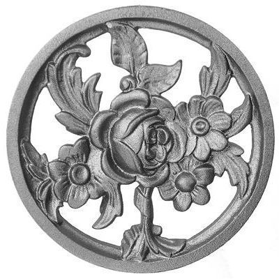 688  (SF) CAST TRADITIONAL ROSE CIRCLE 8 1/2"DIA.