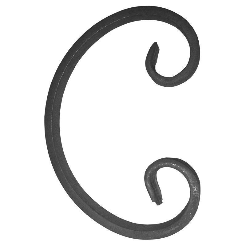 80/A/10  12 x 6mm FORGED C-SCROLL 95 x 140mm