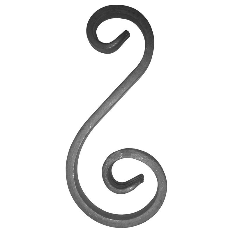 80/A/11  12 x 6mm FORGED S-SCROLL 65 x 150mm