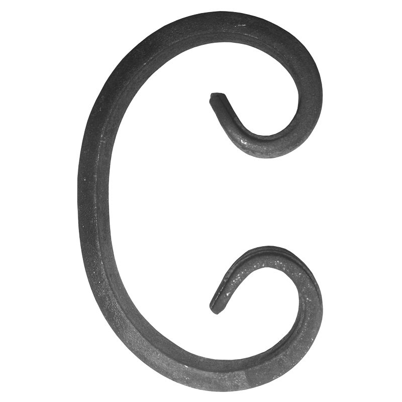 80/A/9 12 x 6mm FORGED C-SCROLL 70 x 105mm