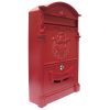 849/2-RED ALUMINUM WALL MOUNT MAILBOX - RED 255 x 90 x 410mm