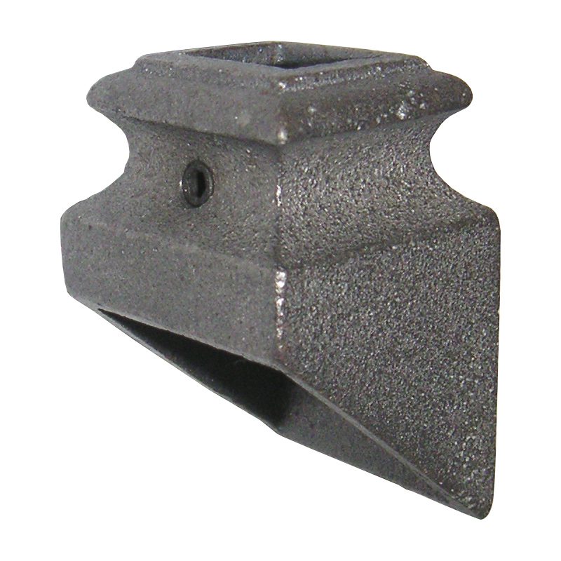 8525  1/2"SQ. CAST ANGLED SHOE WITH SET SCREW 1 1/4"W x 2"H