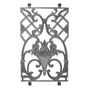 864  CAST FLOWERS & BASKET PANEL 16 3/4" x 28 1/2" (CUSTOM ORDER)