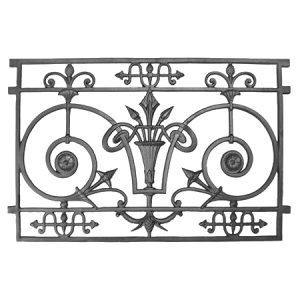 8660  CAST NEOCLASSICAL BALUSTRADE PANEL 39 1/2" x 24 3/4" (CUSTOM ORDER)