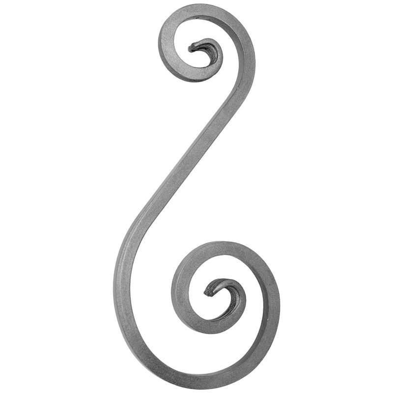 88/H/1  10mm SQ. FORGED S-SCROLL 120 x 270mm