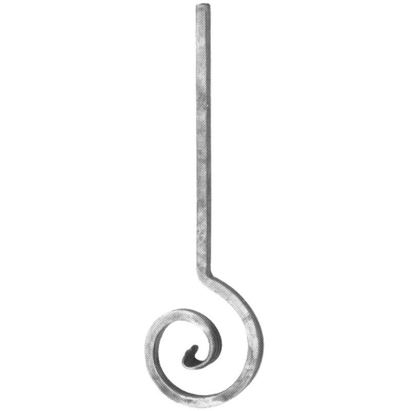 88/Q/4  12mm SQ. FORGED SCROLL 120 x 450mm