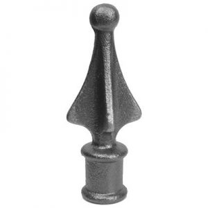 9-RS  1/2"RD. CAST FINIAL 3 7/8"H