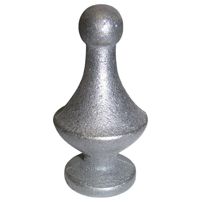9  1 1/2"RD. CAST FINIAL 2"W x 3 1/2"H
