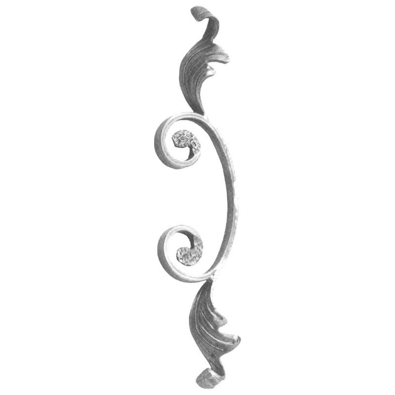 92/B/3 12 x 6mm C-SCROLL WITH LEAVES 80 x 350mm