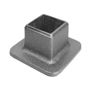 9550  1 1/2"SQ. CAST FLANGED SHOE WITH 3 1/2" x 3 1/2" BASE (CUSTOM ORDER)