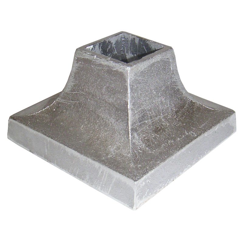 AL11  1"SQ. ALUMINUM COVER SHOE 3 3/8"W x 2"H