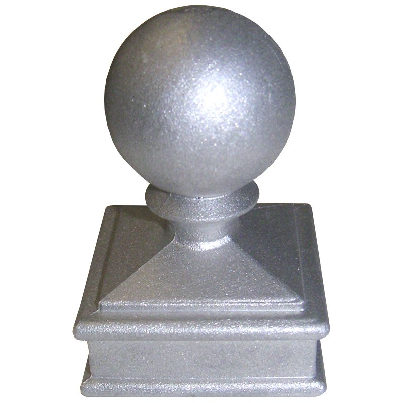 AL110  1 1/2"SQ. ALUMINUM NEWEL BALL CAP 1 7/8"W x 3"H
