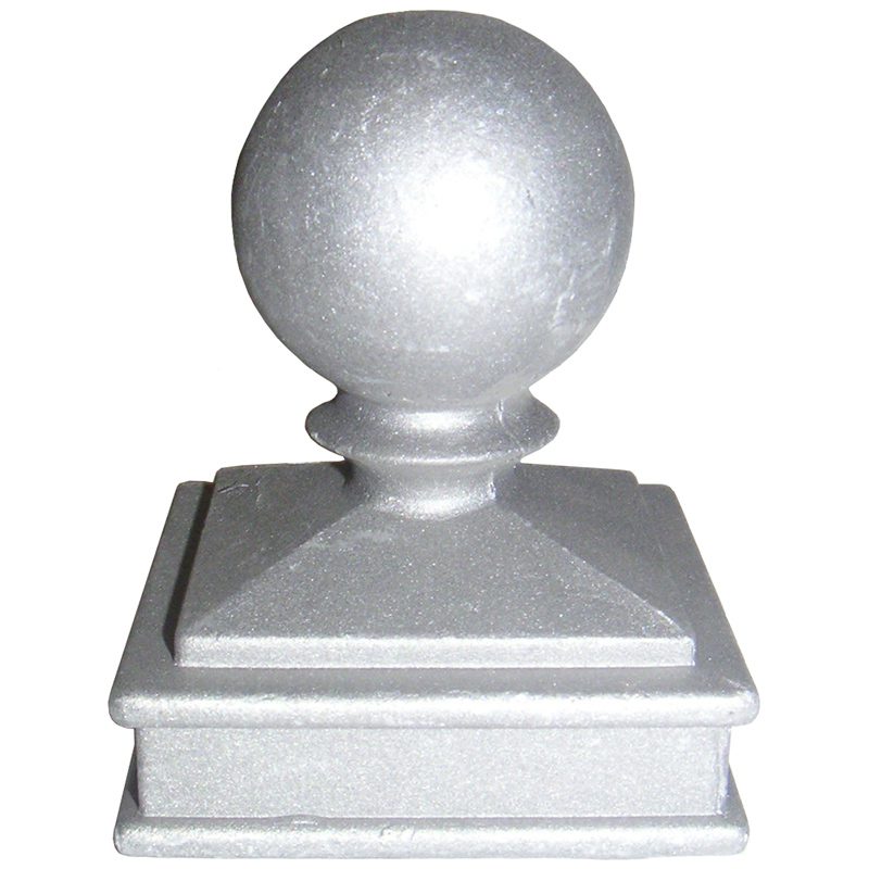AL121  2 1/2"SQ. ALUMINUM NEWEL BALL CAP 3"W x 4"H