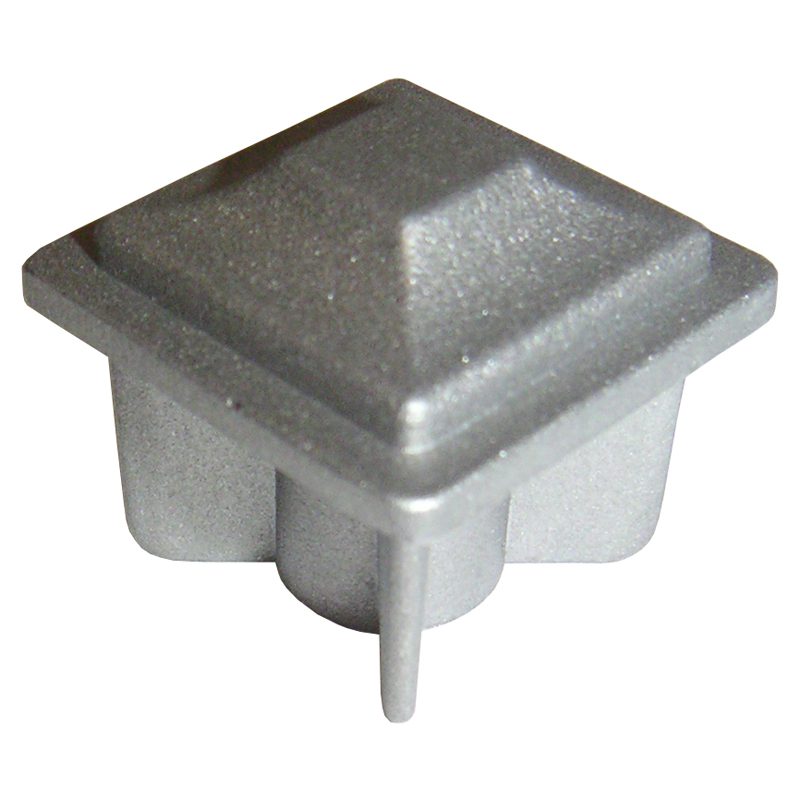 AL805  1"SQ. ALUMINUM INSERT CAP 1 1/8"W x 1"H
