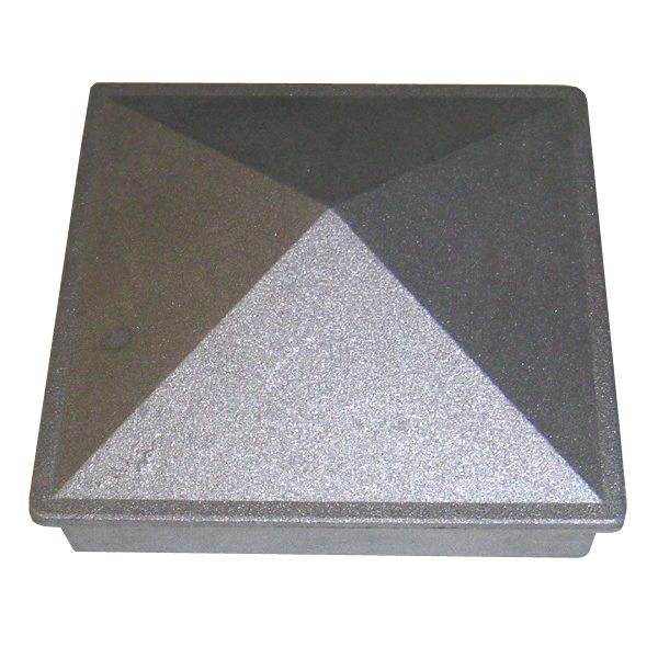 AL808  3"SQ. ALUMINUM PYRAMID POST CAP 3 1/2"W x 1 1/2"H
