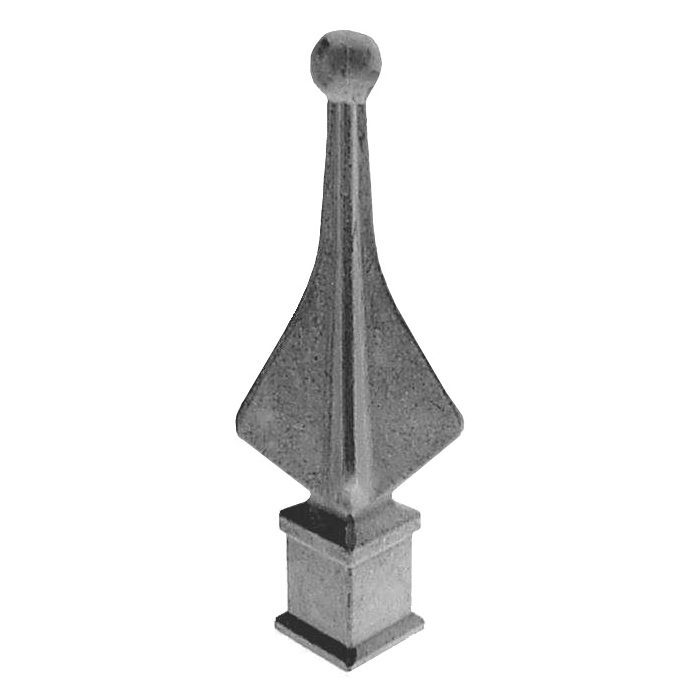 AL9Z  1"SQ. ALUMINUM FINIAL 1 3/4"W x 8"H