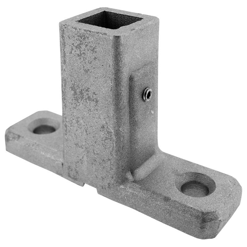 ALMMT58  5/8"SQ. TALL ALUMINUM SHOE WITH SET SCREW 4"L x 1 1/8"W x 2 1/2"H