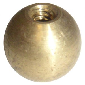 BSB34T14  3/4"RD. BRASS SPHERE WITH 1/4" HOLE