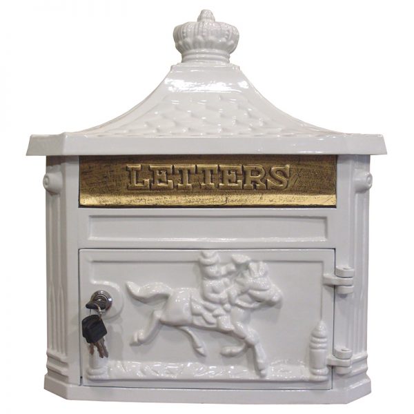 CM09-WH VICTORIAN WALL MOUNT MAILBOX - WHITE