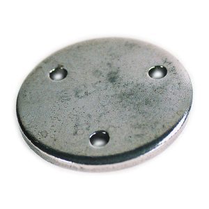 D145H 3" x 1/4" STAINLESS STEEL FLAT DISC WITH 3 HOLES (CUSTOM ORDER)