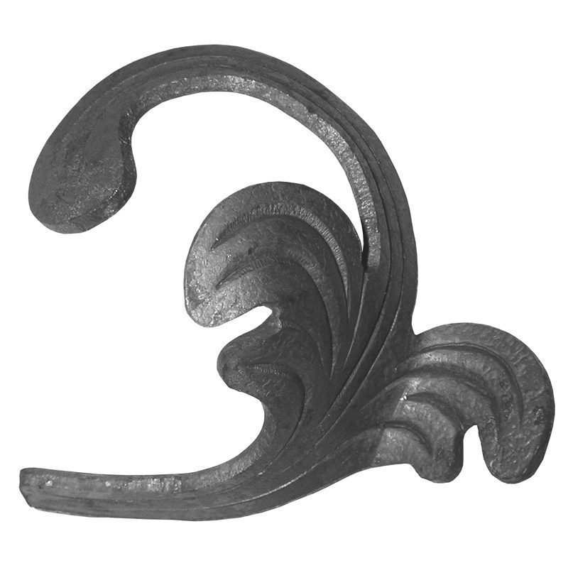 E603  3/16" FORGED LEAF 4"W x 4"H - RIGHT