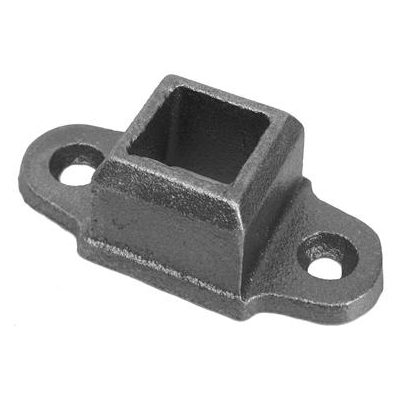 EE-5/8  5/8"SQ. CAST FLANGED SHOE WITH 2 9/16" x 1 3/8" BASE (CUSTOM ORDER)