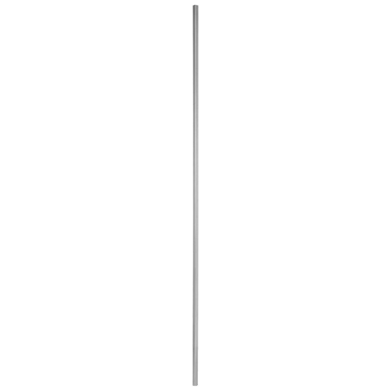 EP12SQ44BC  1/2"SQ. PLAIN TUBULAR ELECTRO PLATED BAR 44" - BRUSHED CHROME