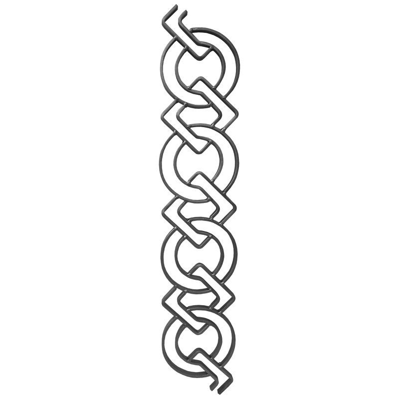 FS34/07  16 x 6mm STEEL DECORATIVE PANEL 155 x 680mm