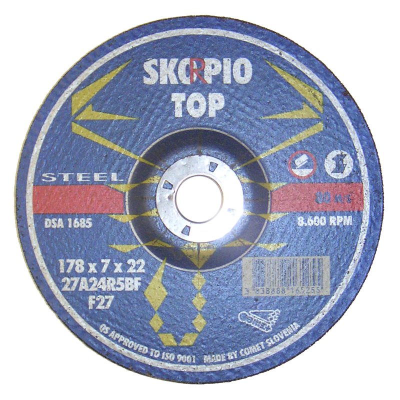 GWH41214 4 1/2"x1/4"x7/8" SKORPIO TOP GRINDING WHEEL