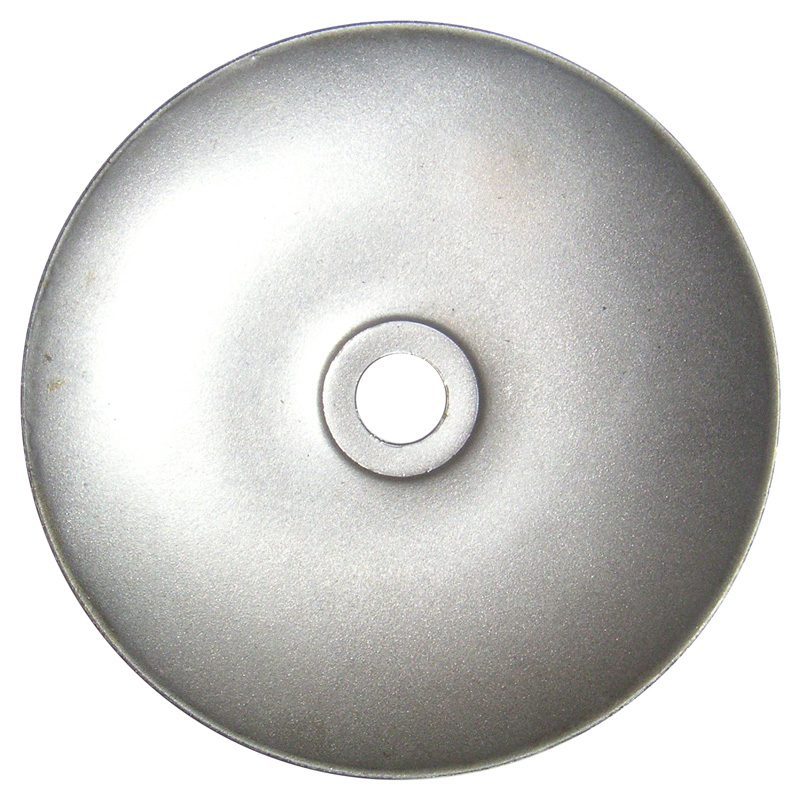 J304  3 1/2" PLAIN CANDLE PLATE WITH HOLE
