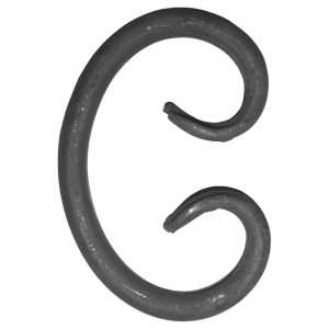 P12R-514312 1/2"RD. FORGED C-SCROLL 4" x 6"
