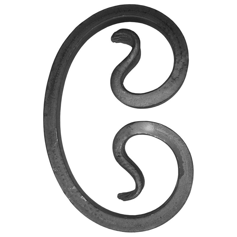 P12S-8514-EC 1/2"SQ. ELITE FORGED C-SCROLL 5 1/4" x 8"