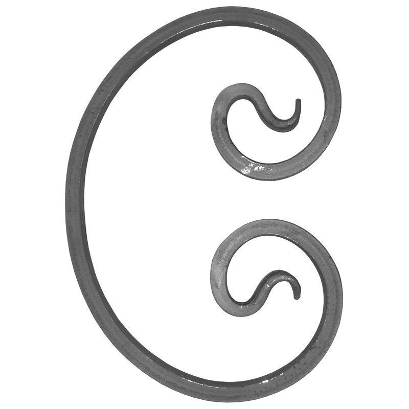 P12S12812-EC 1/2"SQ. ELITE FORGED C-SCROLL 8 1/2" x 12"