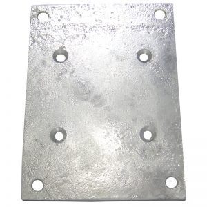 PLATEDOM  GALVANIZED STEEL PLATE 6" x 4 1/2" x 1/4" WITH 8 HOLES