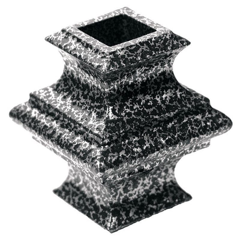 PS683SETSV 1/2"SQ. 683 COLLAR WITH SET SCREW 1 7/16"W x 2"H - SILVER VEIN (CUSTOM ORDER)