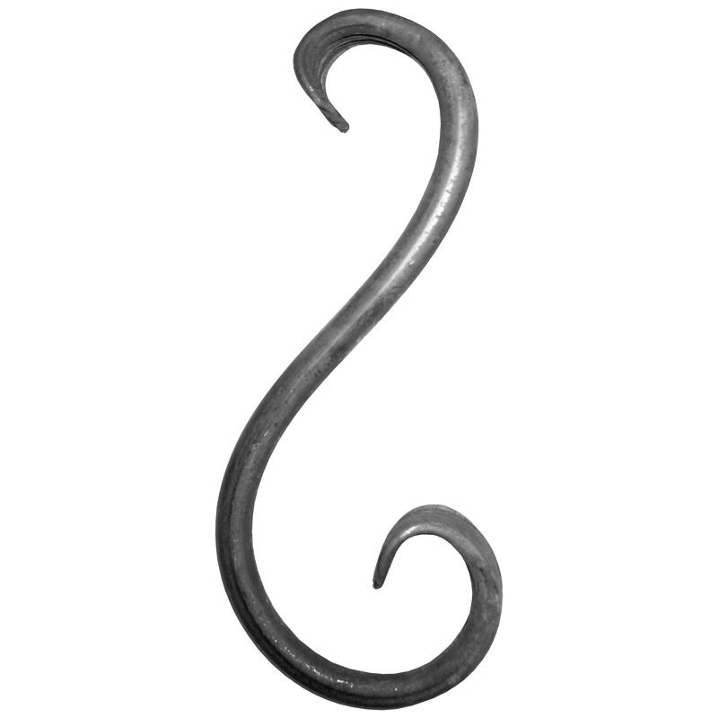 PS8412RD 1/2"RD. FORGED S-SCROLL 4" x 9"